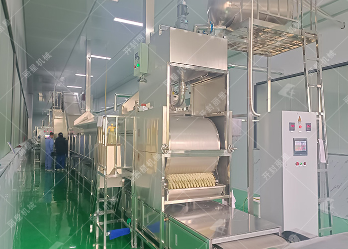 麗星全自動(dòng)酸辣粉生產(chǎn)線落地安徽，進(jìn)行試機(jī)演示